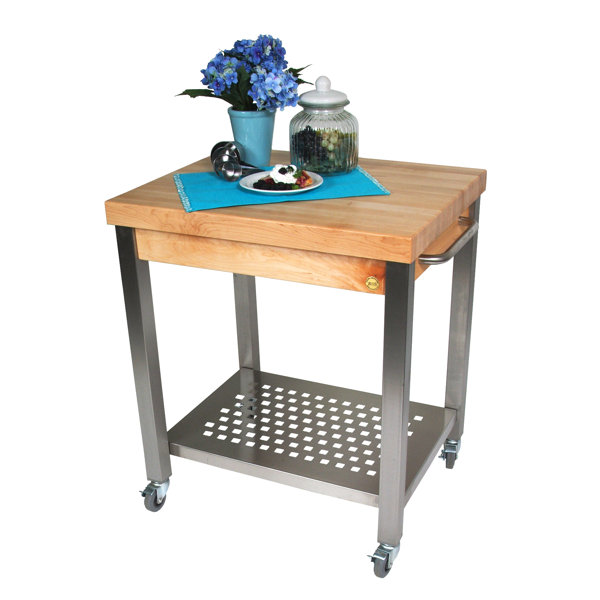 John Boos Cucina Americana Kitchen Cart with Wood Top & Reviews Wayfair